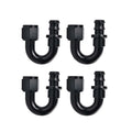 180° Push-On Lock Hose Fitting Adapter for Oil Fuel Gas Line (10AN)