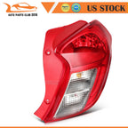 Set of 2 Red Housing Brake Turn Lamps for Chevy Spark (2016–2022)