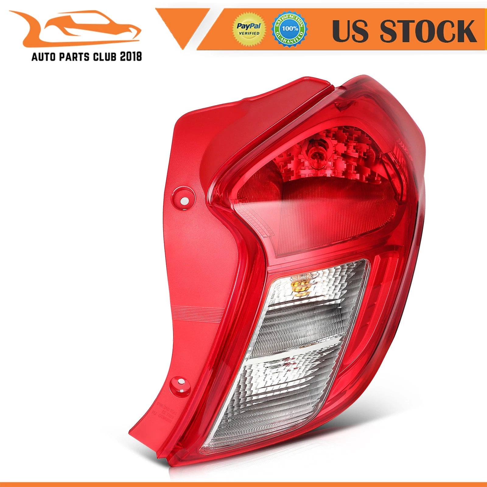 Set of 2 Red Housing Brake Turn Lamps for Chevy Spark (2016–2022)