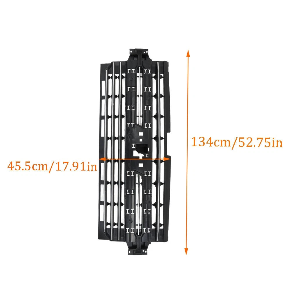 Front Upper Grille Grill with Chrome Trim for Chevrolet Silverado 1500 (2019–2021)