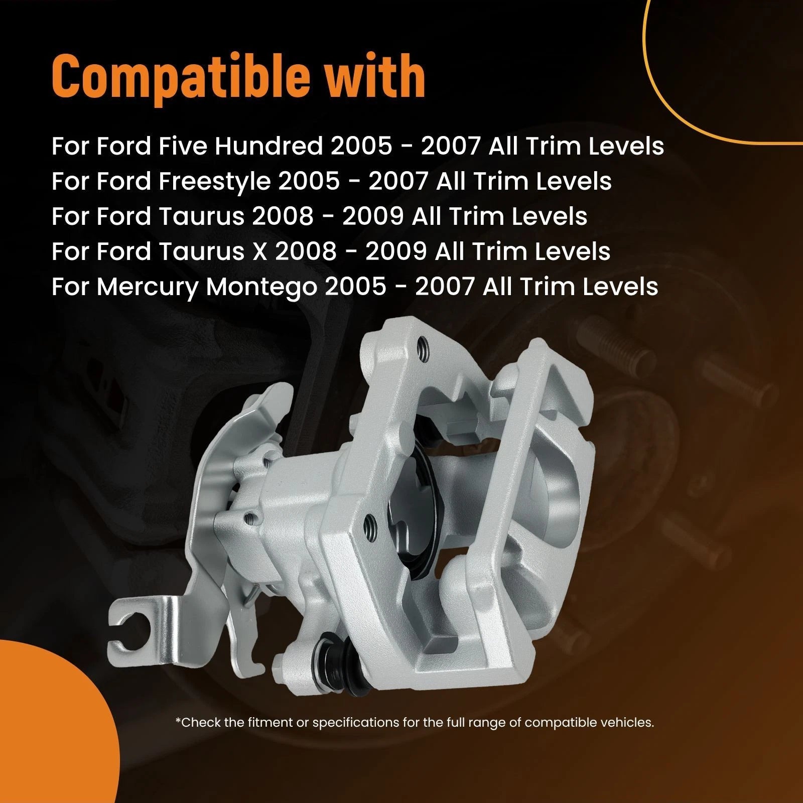 Left Rear Disc Brake Caliper for Mercury Montego Sable (2005–2009)