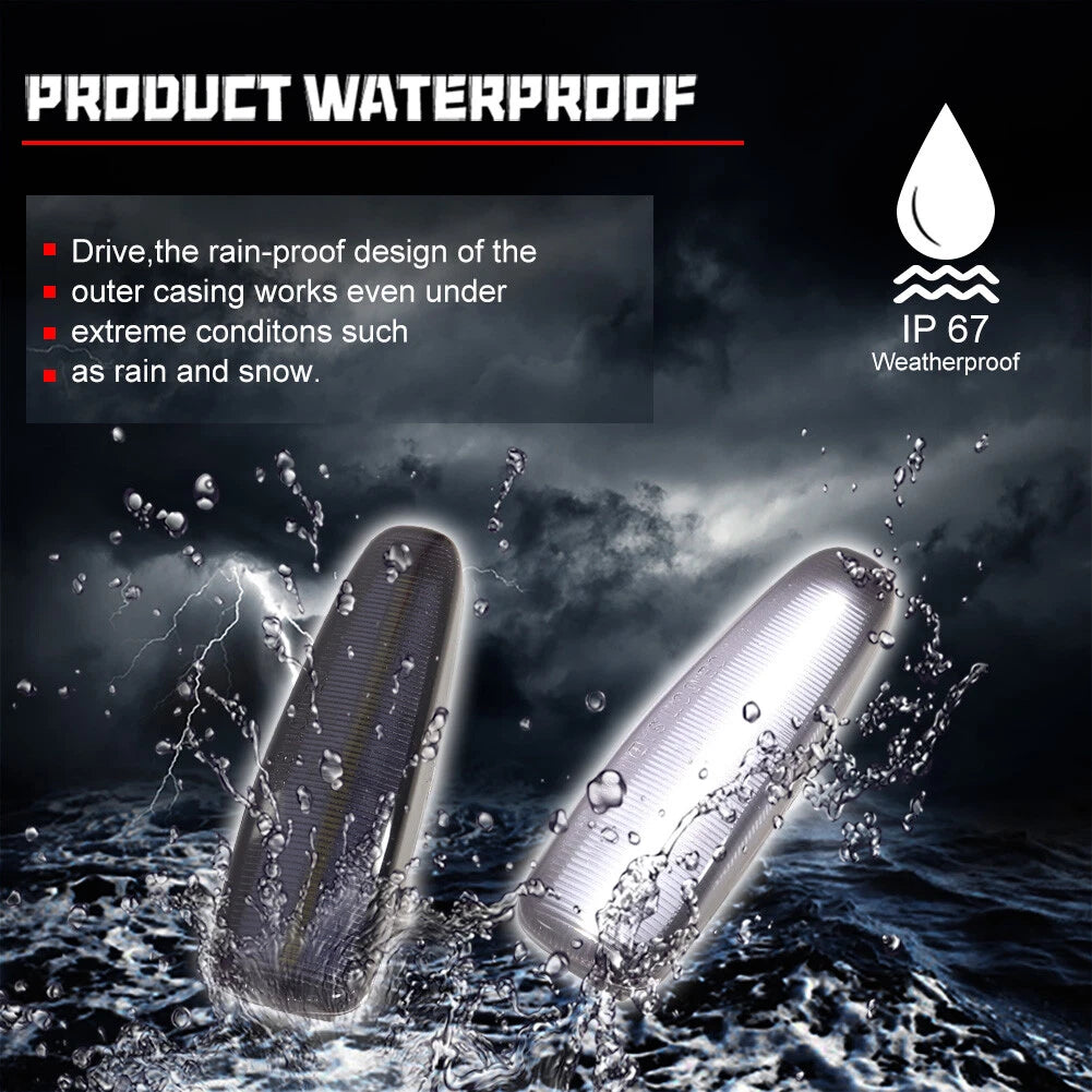 Sequential White LED Front Side Marker Lights for Mitsubishi Lancer Evo X (2008–2015)