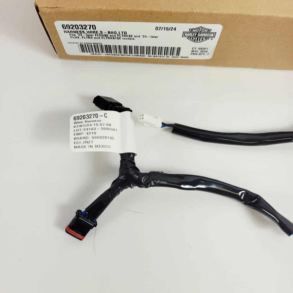 2pc Saddlebag Lighting Wire Harness for Harley Touring (2023–2026) 69203270