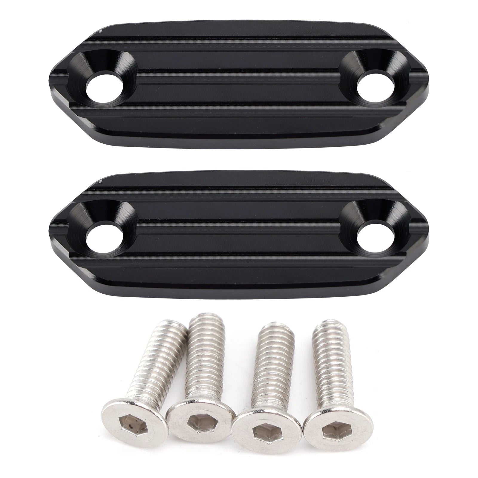 Black mirror delete blanking plates for Kawasaki ZX6-R ZX6R ZX636 (2013–2026)