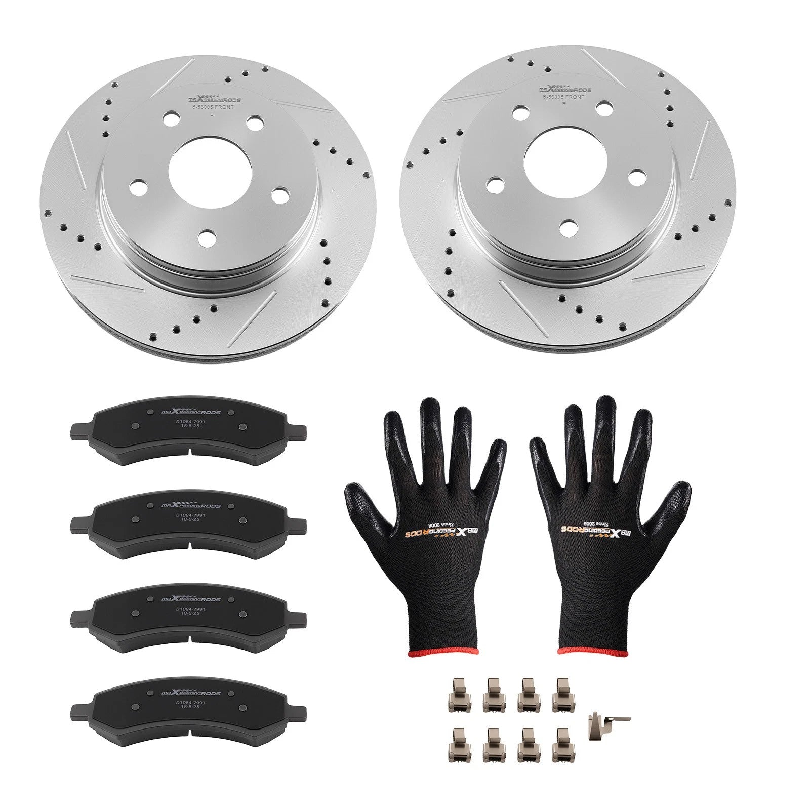 Front Brake Rotors and Ceramic Brake Pads for Dodge Durango (2007–2009)