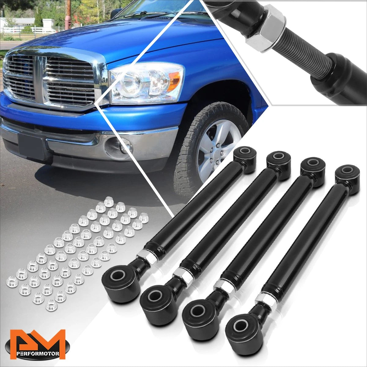 Set of 4 Control Arms for Dodge Ram 1500-3500 (1994–2009) 1"-6" Lift