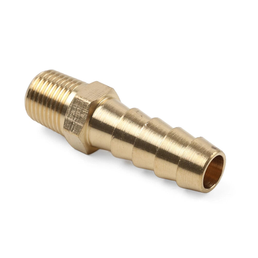 Brass Hose Barb Fitting 5/16" x NPT 1/8 Male Thread for Universal