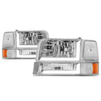 LED Sequential Black/Amber Bumper Turn Signal Lights for Express Savana (2003–2023)