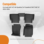 Floor Mats Liner for Audi A6 A7 S6 S7 RS7 Quattro (2012–2018) TPE Rubber