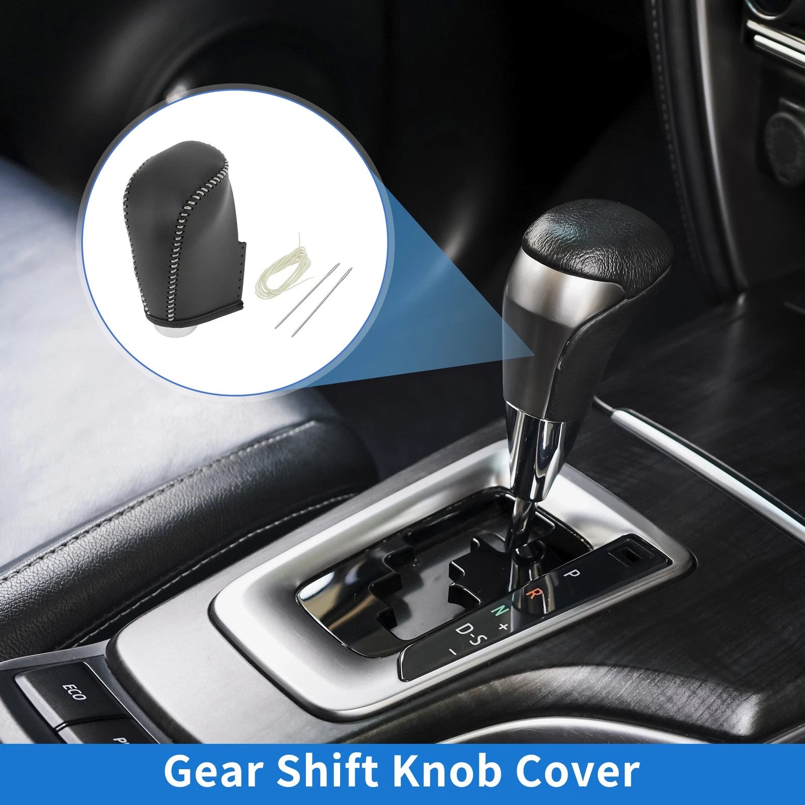 1 Pc Gear Shift Knob Cover for Nissan Altima (2019–2024) Black Beige