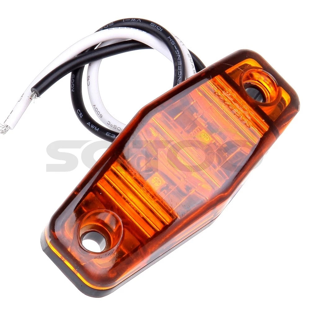 Set of 4 Amber 2.5" LED Clearance Side Marker Lights for Freightliner