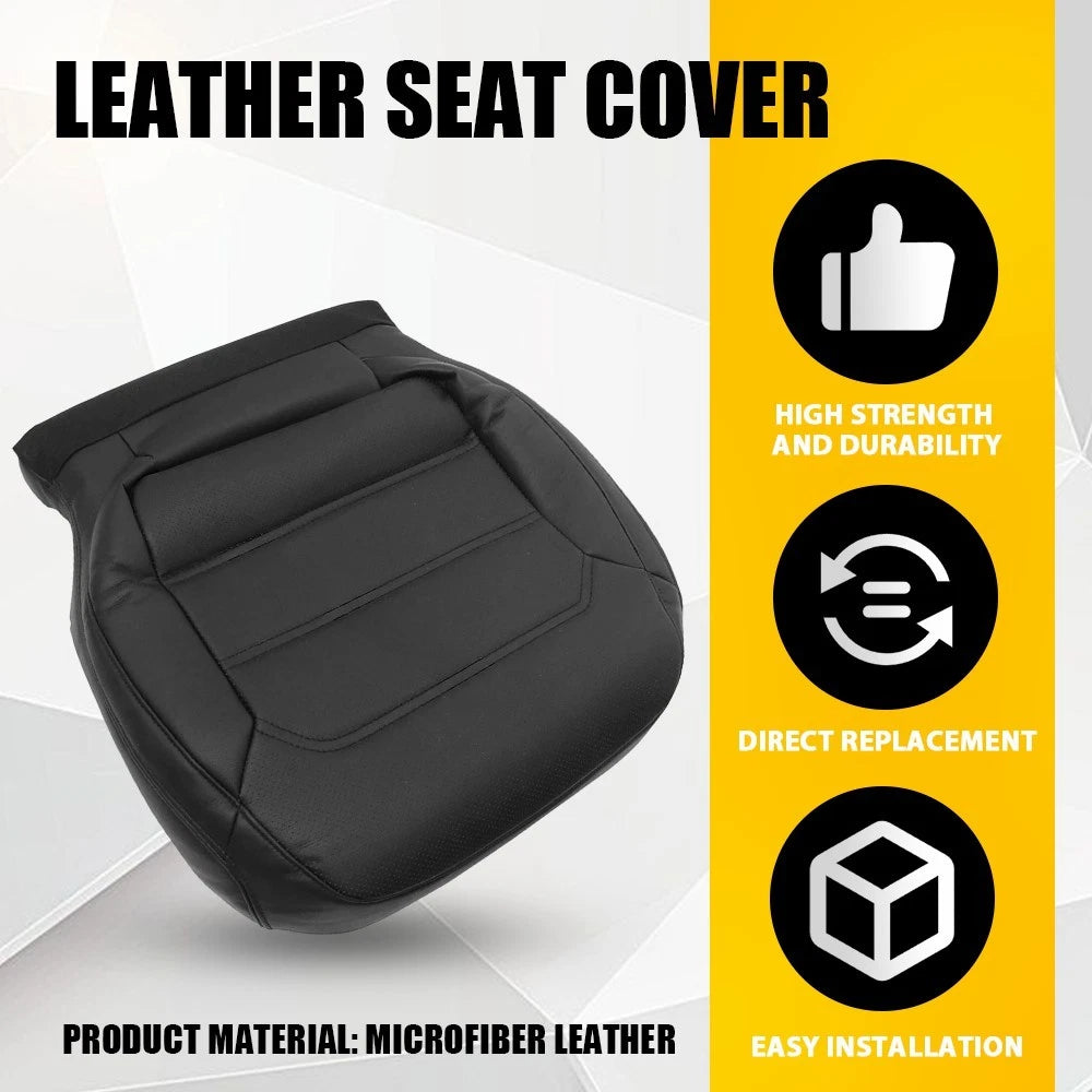 Driver Bottom Leather Seat Cover for Volkswagen Passat (2012–2020) Black Perforated