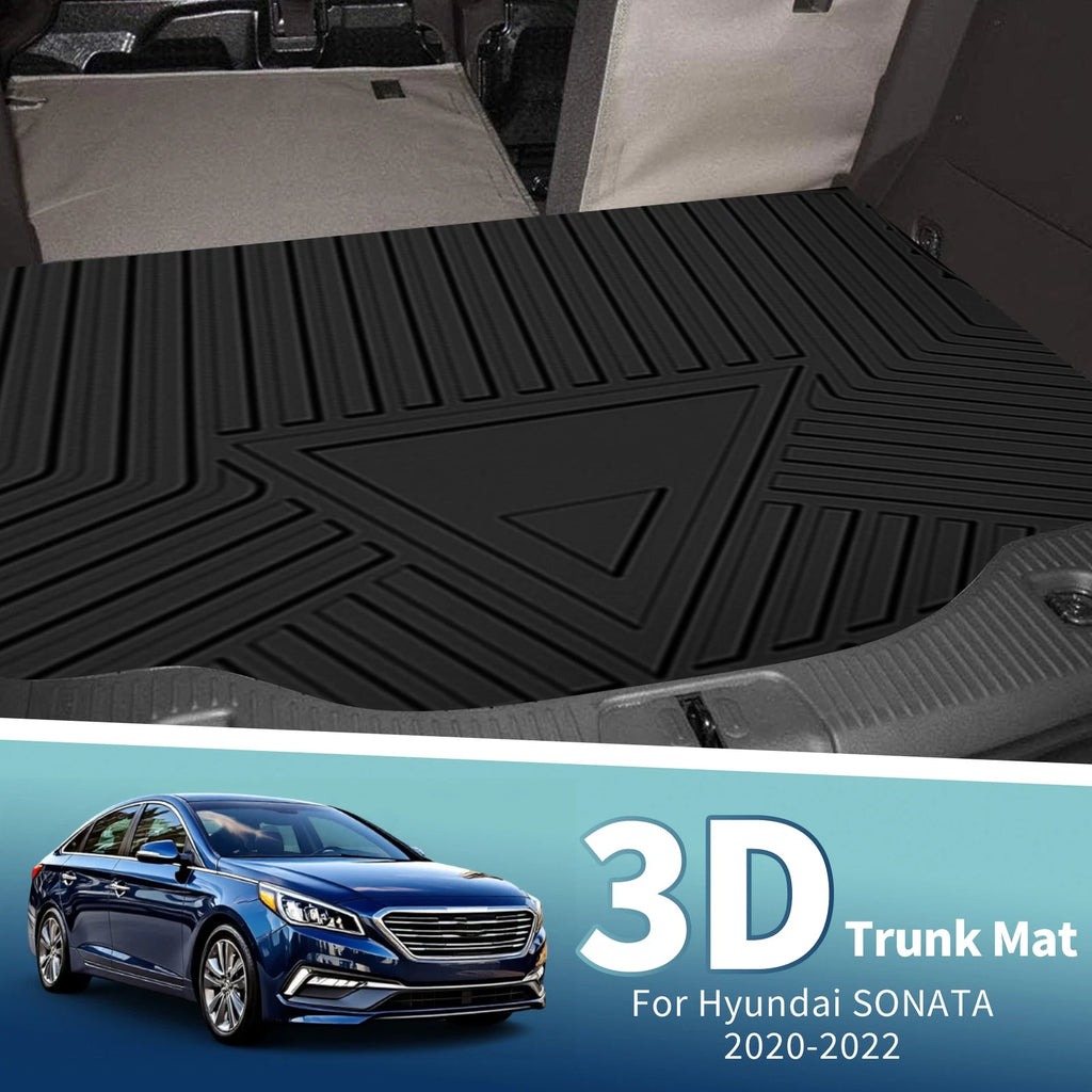 Flat Face Cargo Liner Rear Trunk Mat for Hyundai Sonata (2020–2022) TPE