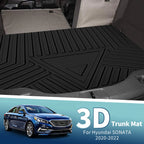 Flat Face Cargo Liner Rear Trunk Mat for Hyundai Sonata (2020–2022) TPE