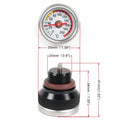 M20x1.5 Oil Temperature Gauge Filler Cap for Motorcycle (0-200°C) Black