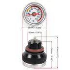 M20x1.5 Oil Temperature Gauge Filler Cap for Motorcycle (0-200°C) Black