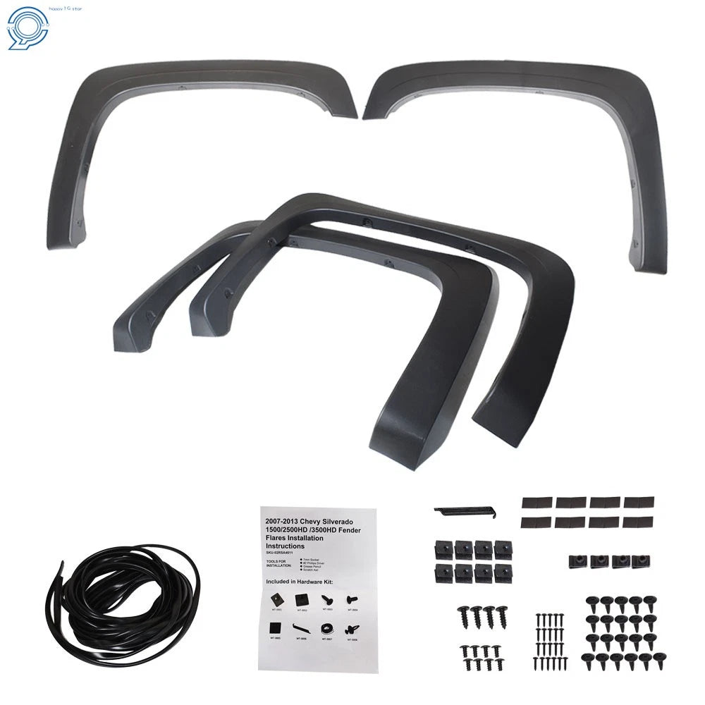 Set of 4 Fender Flares for Silverado 1500/2500HD/3500HD (2007–2013)