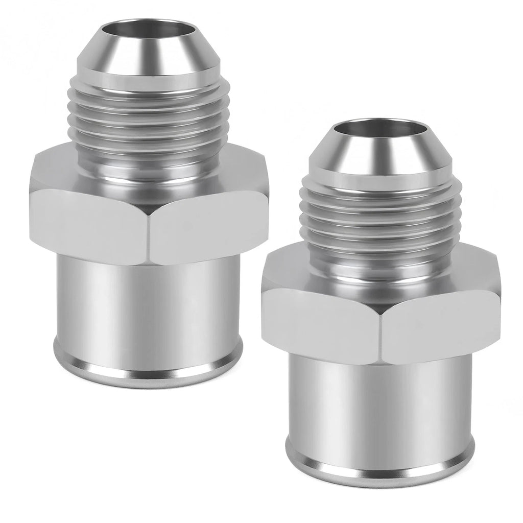 2X SBC 10AN Valve Cover Adapter Aluminum Fittings for Push-In Grommet