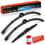 Set of 3 Windshield Wiper Blades for Ford Freestyle (2005–2007)