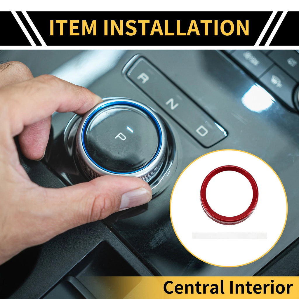 Gear Shift Control Switch Knob Cover Ring for Ford Maverick (2022) Red