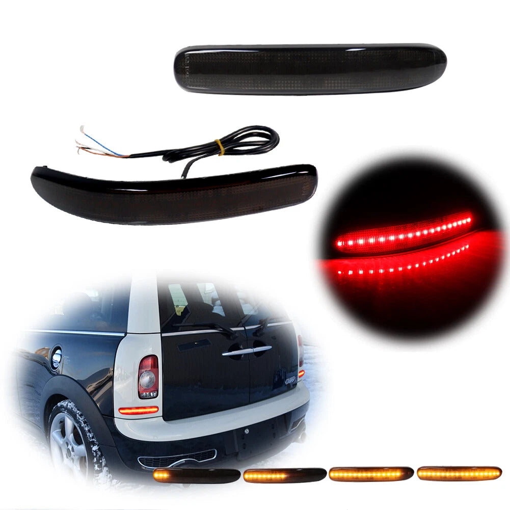 2X Smoked Lens LED Bumper Brake Tail Lights for Mini Cooper Clubman