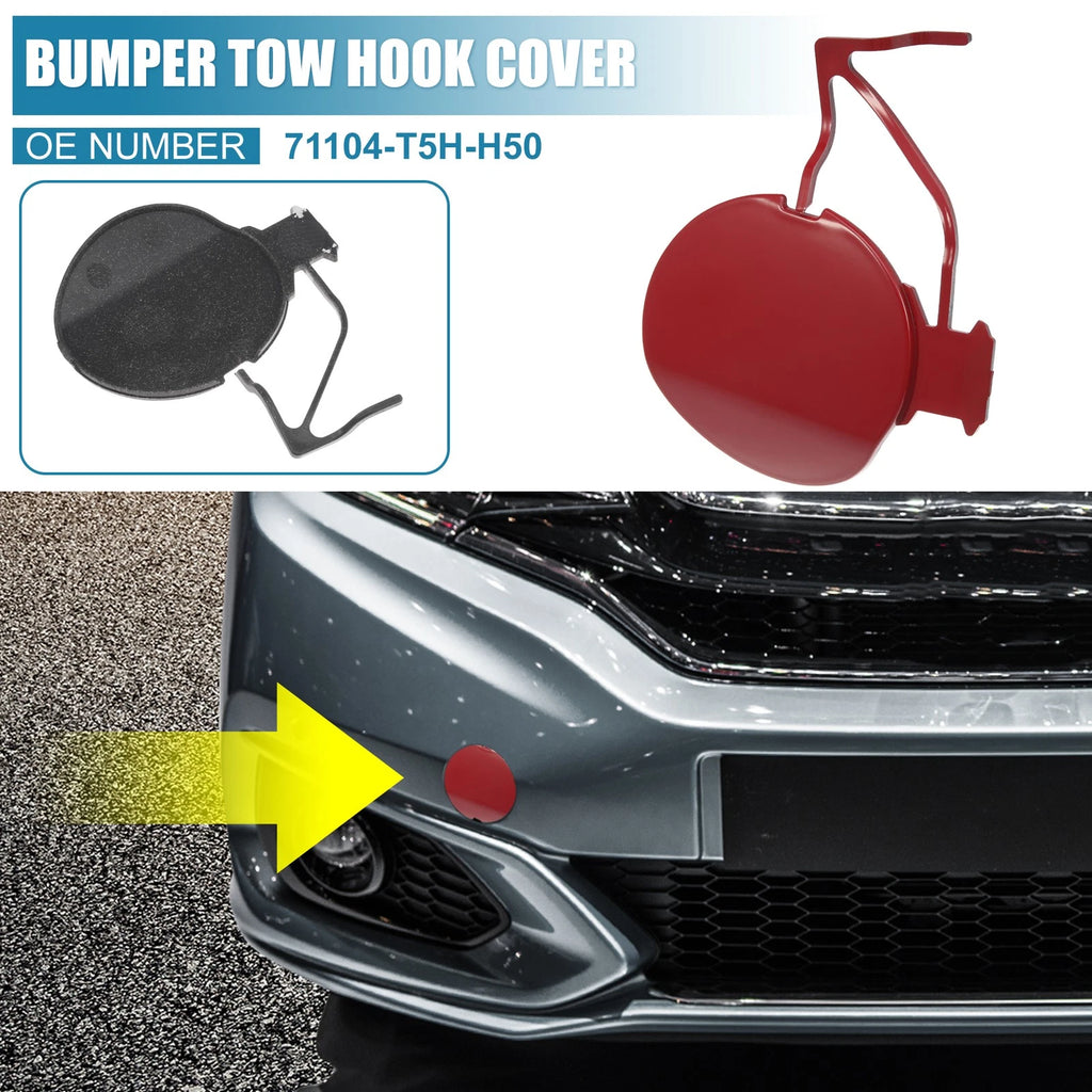 Tow Hook Cover for Honda Fit (2018–2019) 71104-T5H-H50 Red