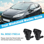 2 Pcs Front Windscreen Washer Nozzles with Gaskets for Ford 