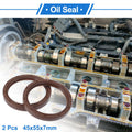 2X Oil Seal Rotary Shaft Seal FKM Rubber 45x55x7mm for Various Models