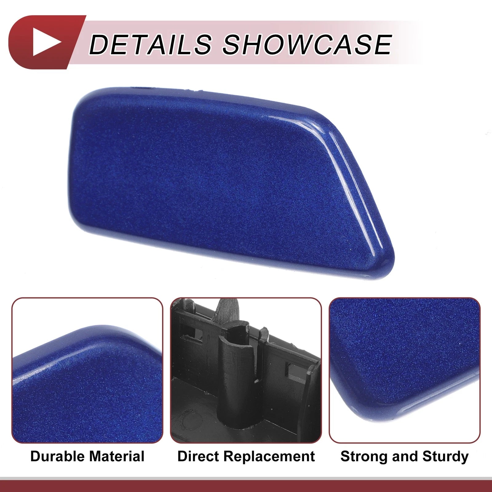 Front Right Washer Nozzle Cover Cap for Subaru Forester (2009–2012) Blue