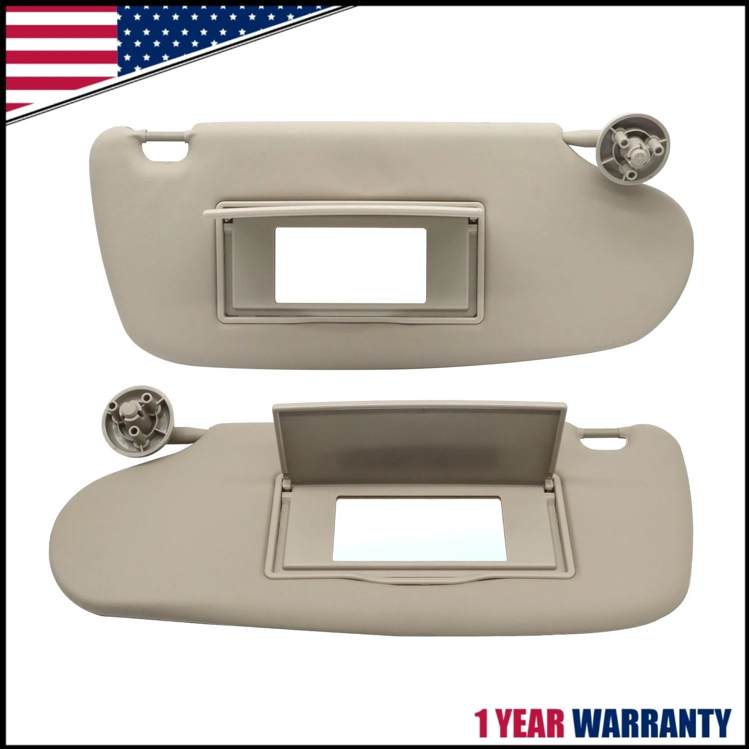 Pair Sun Visor Set for Dodge Ram 1500 2500 3500 (2002–2009)