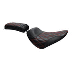 Rider Passenger Seat for Harley Softail Street Bob (2018–2023) Black Red