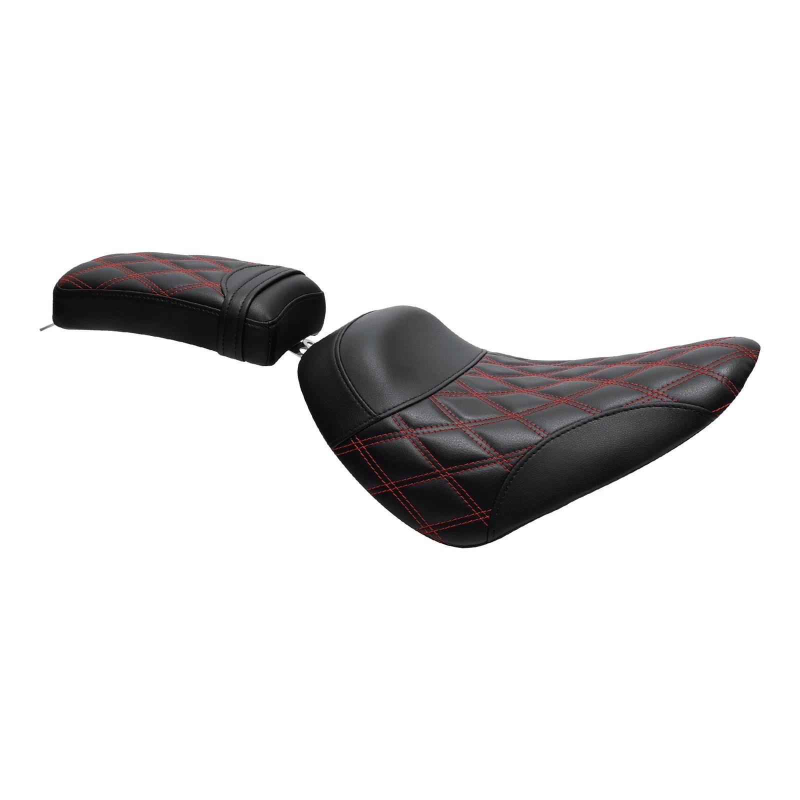 Rider Passenger Seat for Harley Softail Street Bob (2018–2023) Black Red