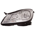 Replacement Chrome Driver Side Halogen Headlight Assembly w/o Cornering Lamps