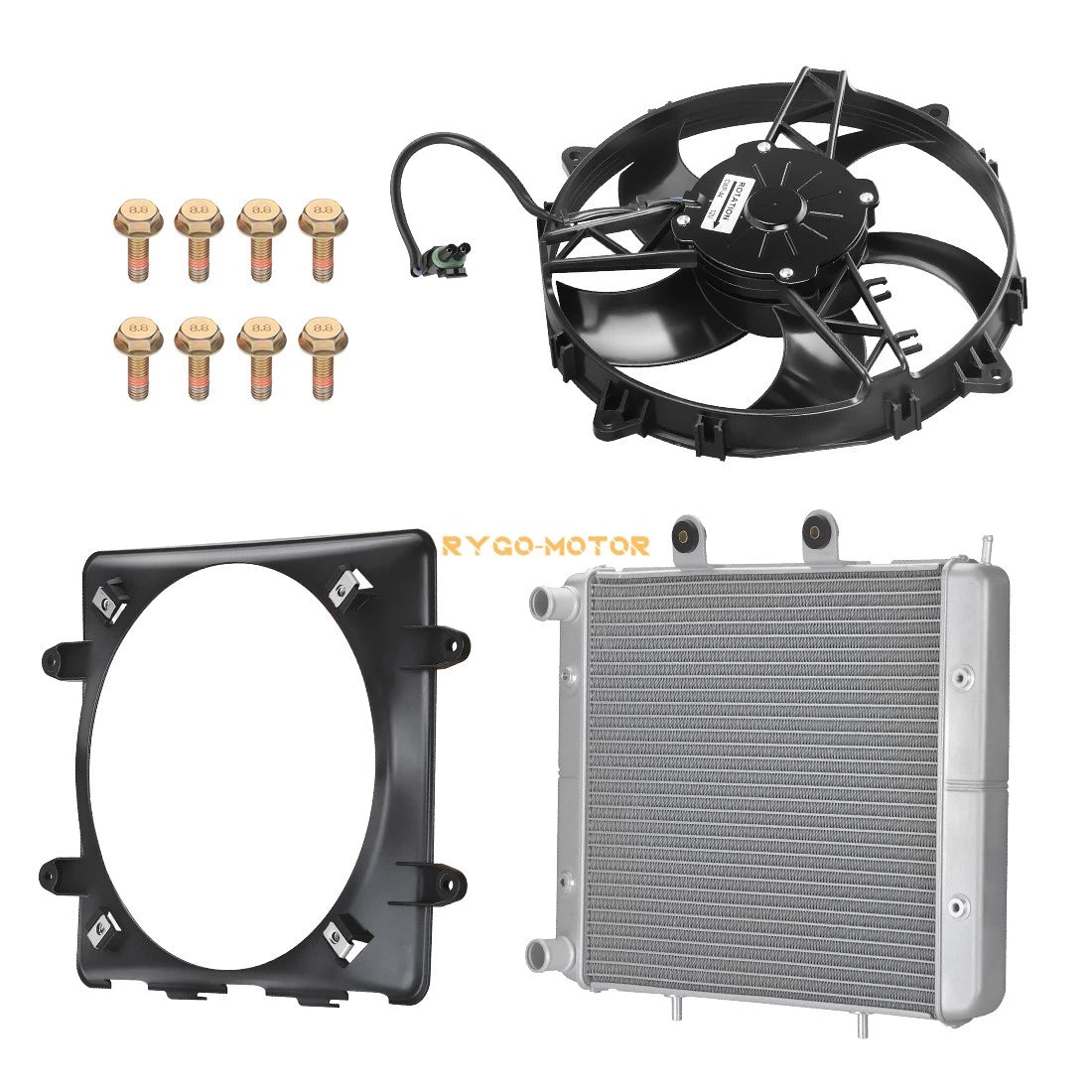 Aluminum Radiator & Cooling Fan for Polaris Sportsman 700 800 EFI (2004–2014)