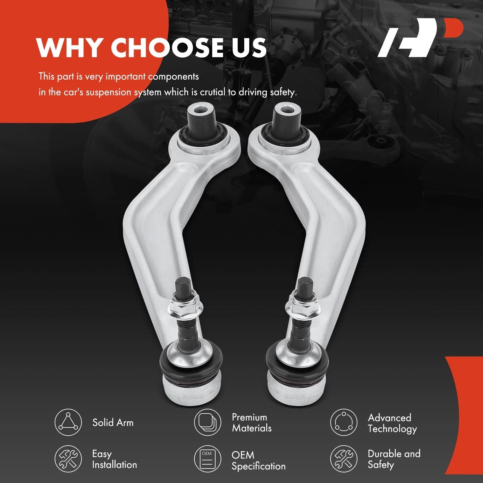 2X Rear Upper Control Arm Ball Joint for BMW E60 F10 E65 (2001-2017)