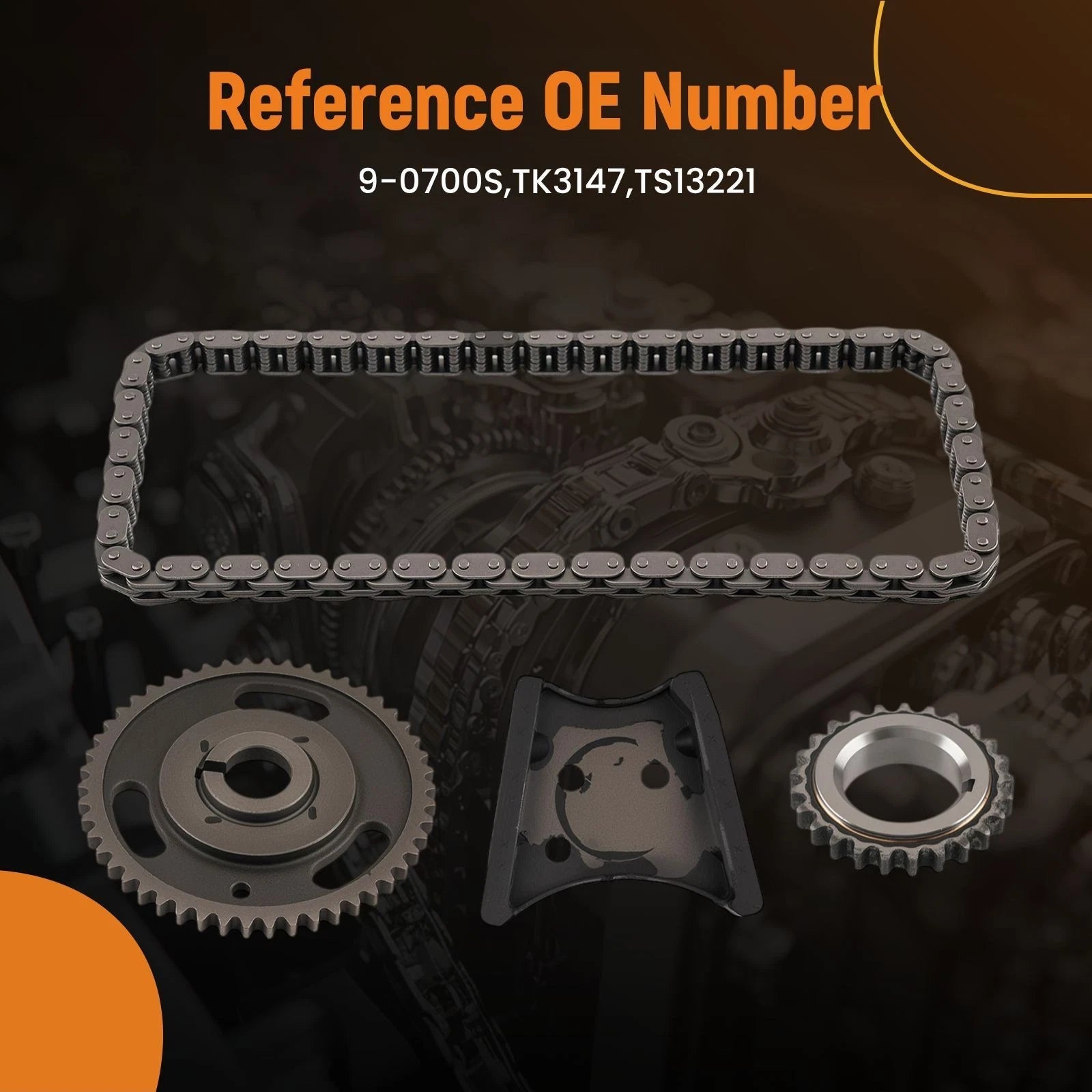 4X Timing Chain Kit for Buick Rendezvous 3.4L 3.5L (2002–2007) TK3147 Sprocket