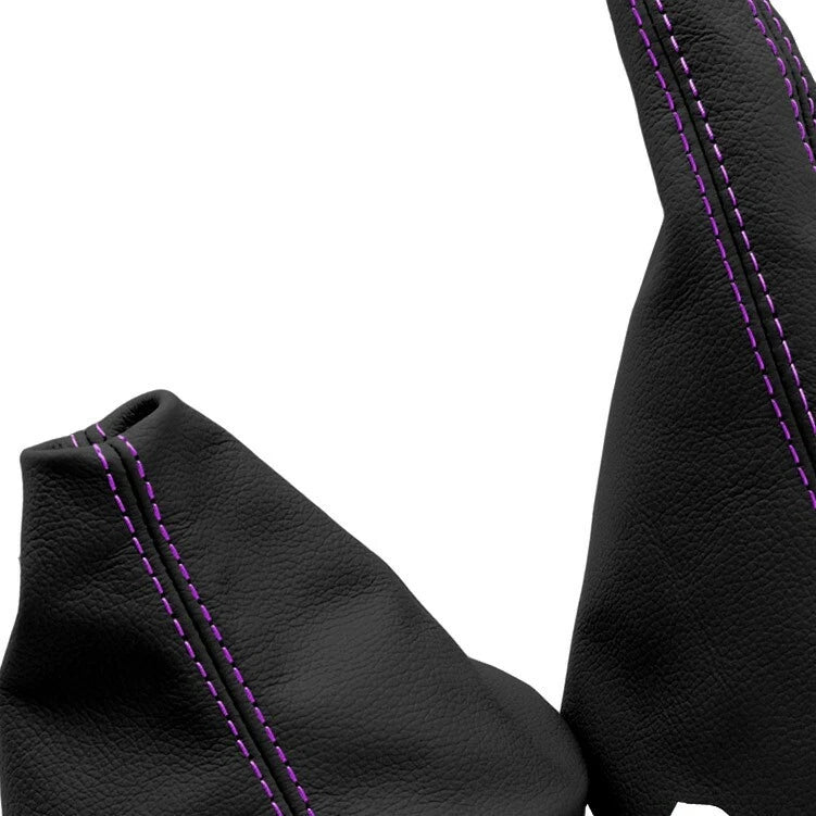 Manual & Brake Boot Cover Leather for VW Jetta Golf MK3 (1991–1998) Purple Stitch