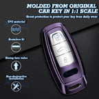 Purple Soft TPU Full Protect Remote Key Fob Cover for Audi (2005-2011)