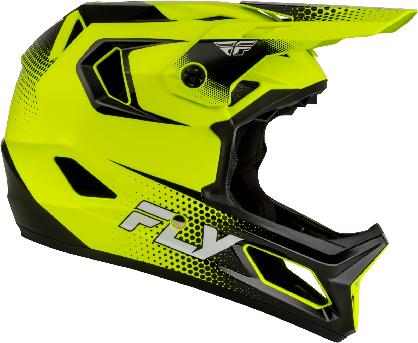 FLY RACING Rayce Sonar Helmet for Bicycle (2024) - X-Small, Hi-Vis Black/White