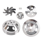 2 Groove Water Pump Crank Pulley Kit for Small Block Chevy 283/327/400