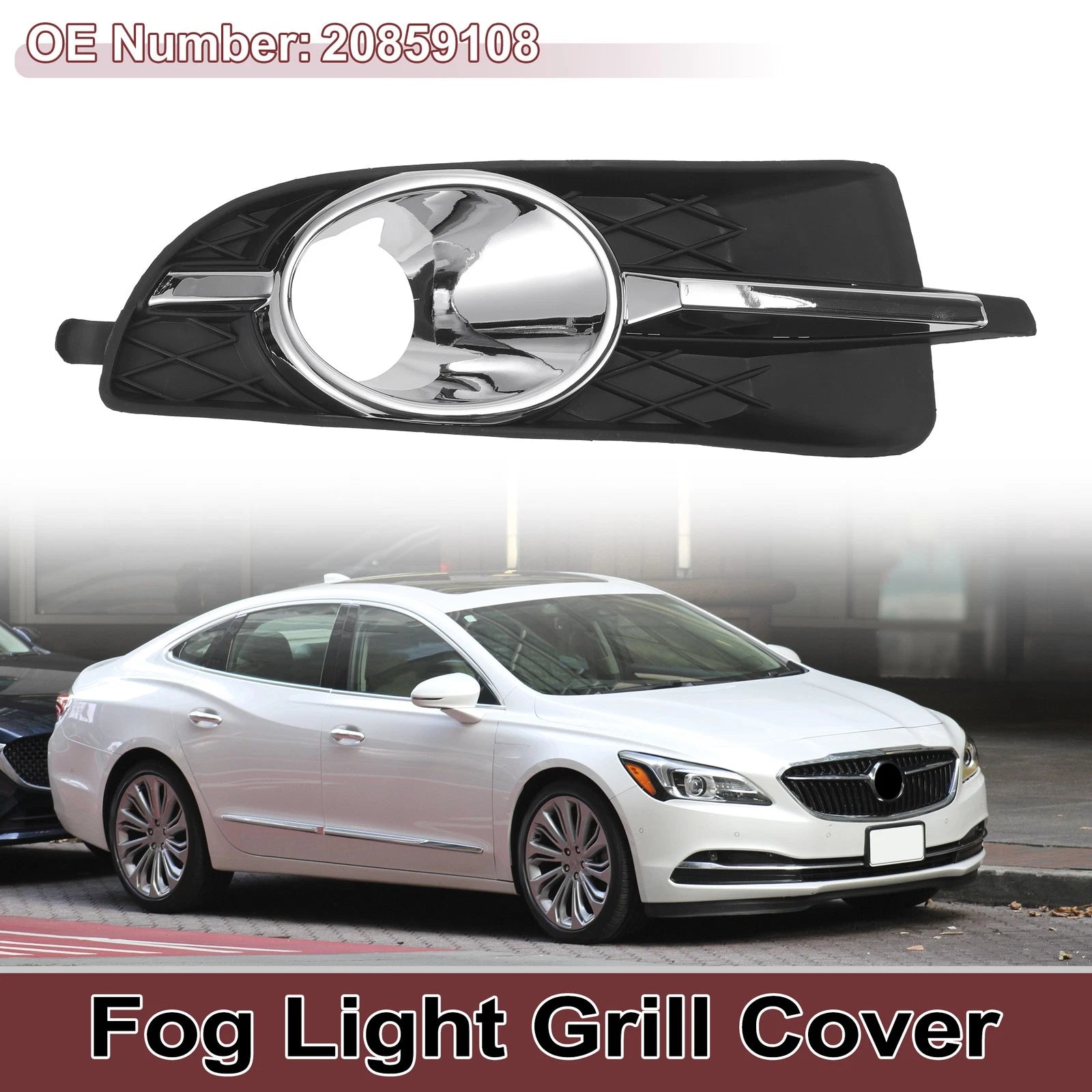 1 Pc Fog Light Grill for Buick LaCrosse (2010–2013) No. 20859108
