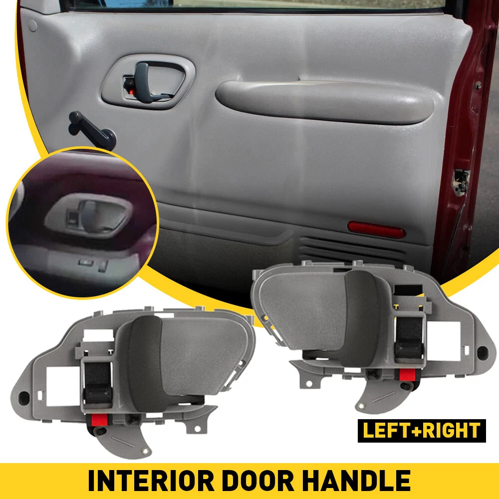 Set of 2 Gray Interior Door Handles for Chevrolet K1500 (1995–1998)