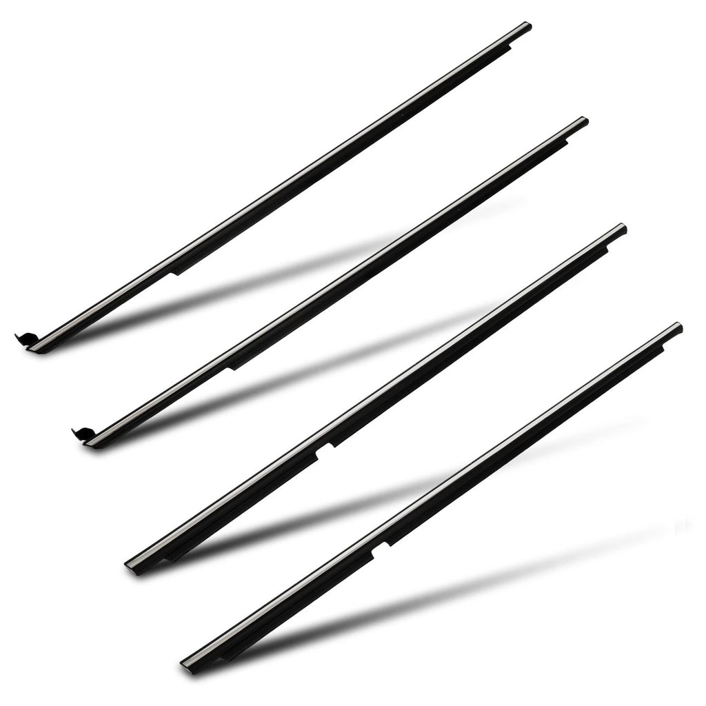 Set of 4 Window Scraper Seal Belt Weatherstrip for Toyota Corolla (1996–2001)