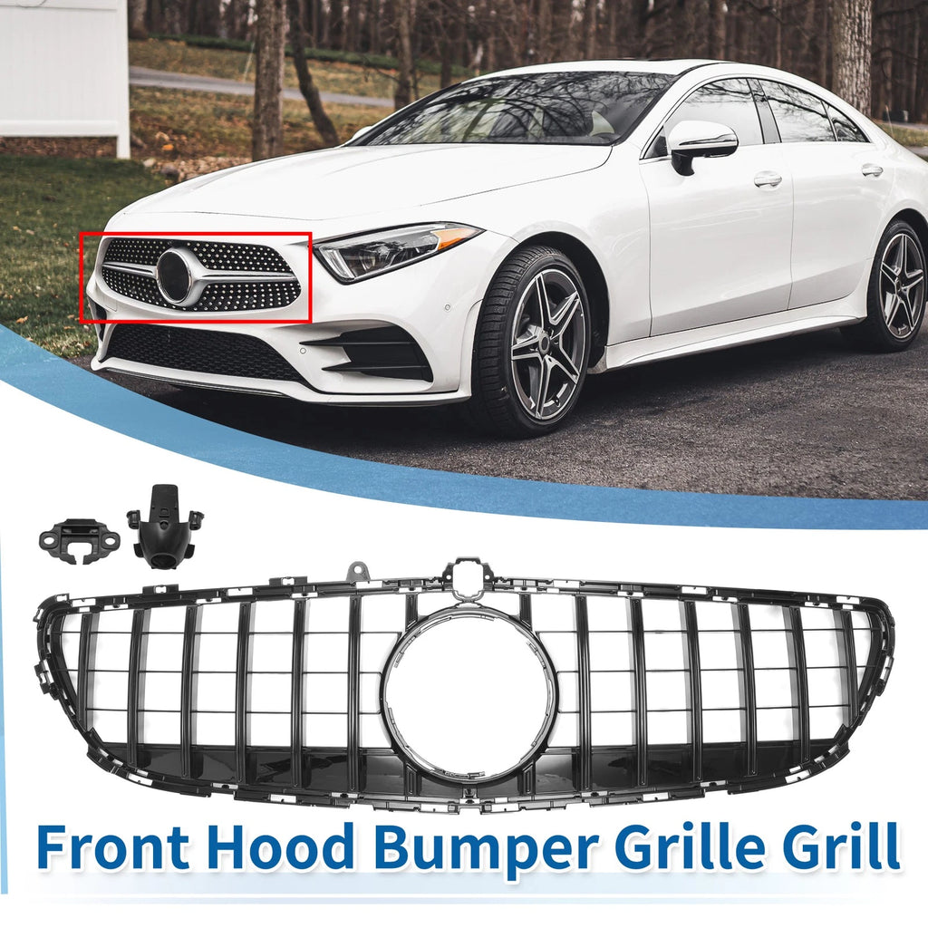 Front Upper Bumper Grille for Mercedes-Benz CLS400 (2015–2018) Black