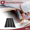Set of 4 Door Pillar Window Trim for Lexus GS (2013–2021) Black