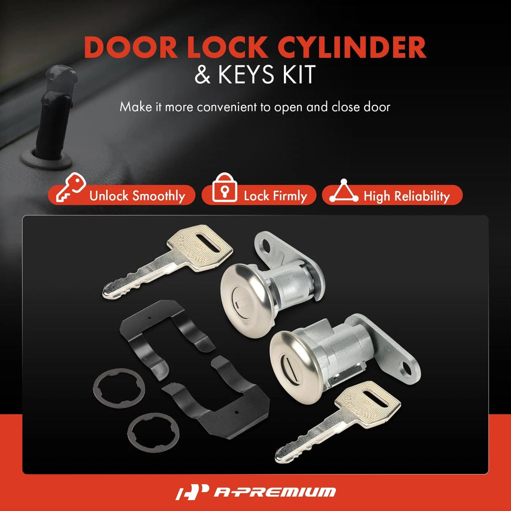 2X Door Lock Cylinder Set with 2 Keys for Ford F-600 F-800 (1980–1981)