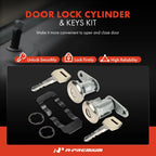 2X Door Lock Cylinder Set with 2 Keys for Ford F-600 F-800 (1980–1981)