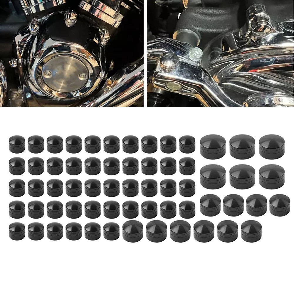 62X Engine Bolt Topper Cap Cover Kit for Harley Touring Softail M8 (2018–2024)