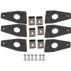 Set of 6 Roof Rack Gutter Mounting Brackets for Universal Fit