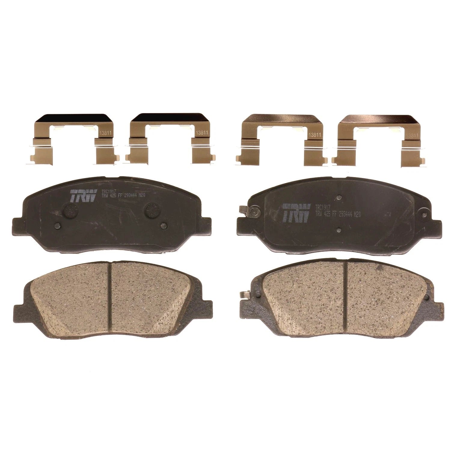 Set of 4 Disc Brake Pads for Hyundai Santa Fe (2017–2018)